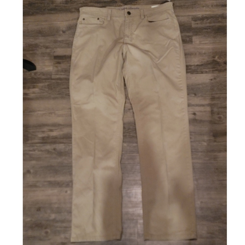 English Laundry Mens Khaki Tan Textured 5-Pocket Pants 32x32 Straight Leg